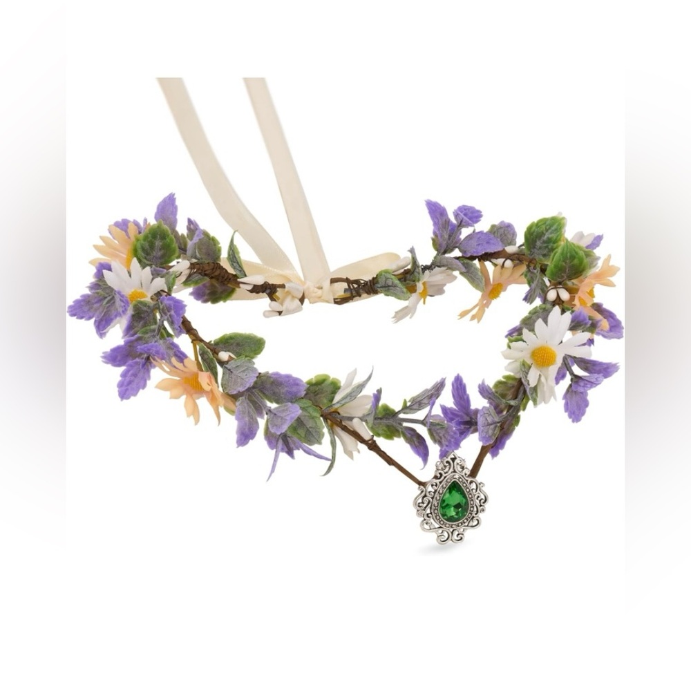 Fairy Flower Leaf Crown for Women Princess Tiara Headpiece Halloween Costume-NWT